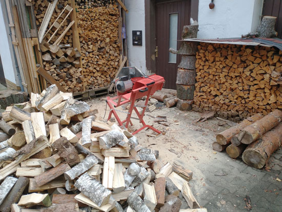 Kaminholz sägen Leihgeräte Dresden